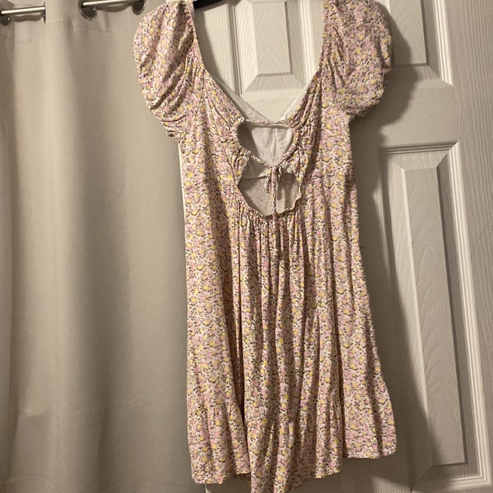 Floral Ruffle Sleeve Mini Dress Target - Picture 3 of 5